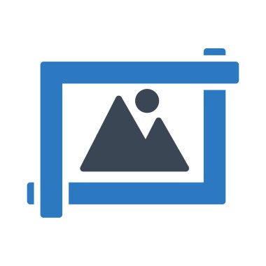 Kırpma vektörü renk simgesi