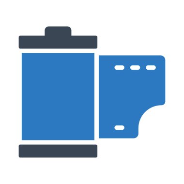 Film şeridi vektör renk simgesi