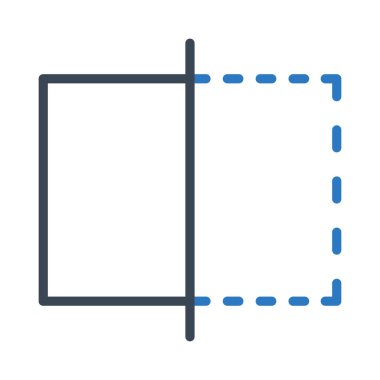 Döndürme vektörü renk simgesi