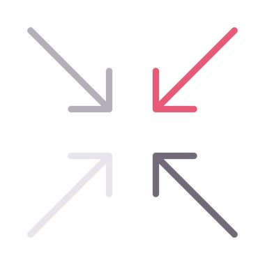 vektör renk çizgisi simgesini küçült