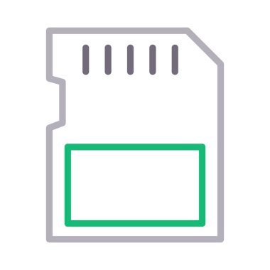 kart vektör renk çizgisi simgesi