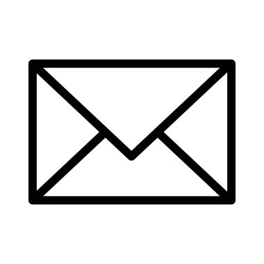 mesaj vektörü ince çizgi simgesi