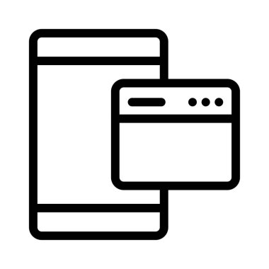 Ağ vektörü ince çizgi simgesi