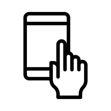 Vektör ince çizgi simgesine tıklayın