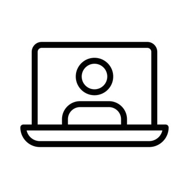 kullanıcı vektörü ince çizgi simgesi