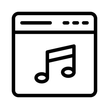 Web sayfası ince çizgi simgesi