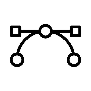 eğri vektör ince çizgi simgesi