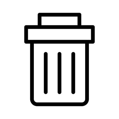 Çöp vektörü ince çizgi simgesi