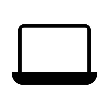 dizüstü bilgisayar vektörü glyph düz simgesi