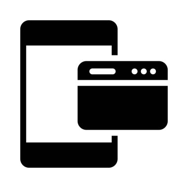 Web vektör simgesi düz simgesi