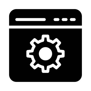 sayfa vektör glyph düz simgesi