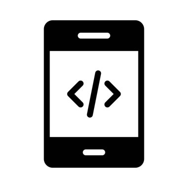 programlama vektörü simgesi düz simgesi