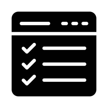 Web sayfası vektör simgesi düz simgesi