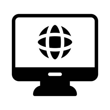 Web vektör simgesi düz simgesi