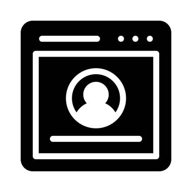 giriş vektörü glyph düz simgesi