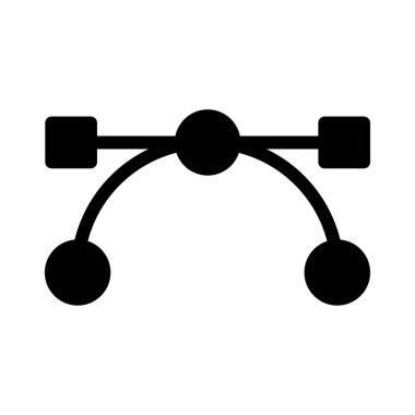 Eğri vektör düz simgesi