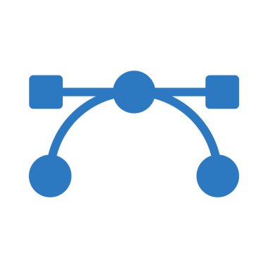 Eğri vektör renk simgesi