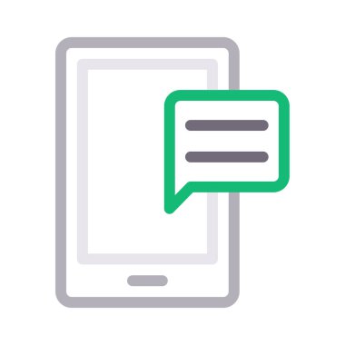 ileti vektör renk çizgisi simgesi