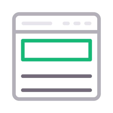 sayfa vektör renk çizgisi simgesi