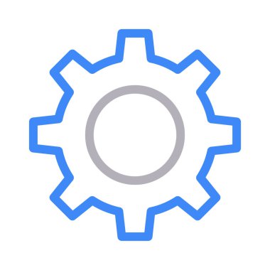 dişli vektör renk çizgisi simgesi