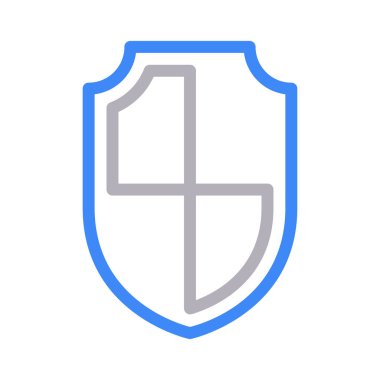 kalkan vektör renk çizgisi simgesi