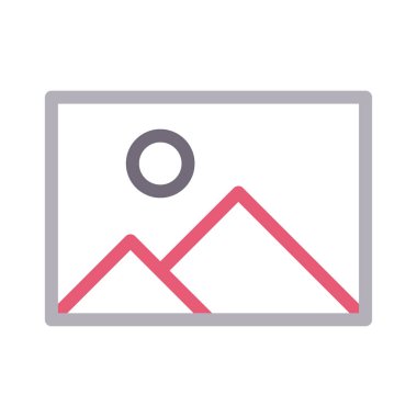 fotoğraf vektörü renk çizgisi simgesi