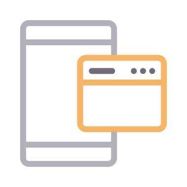 Web vektör renk çizgisi simgesi