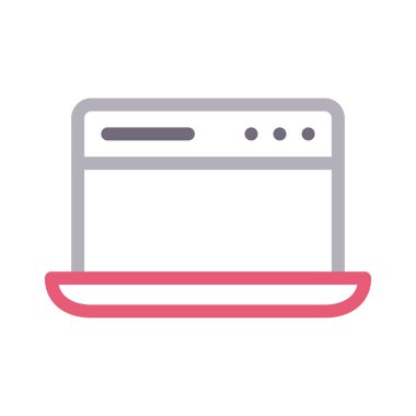 tarayıcı vektör renk çizgisi simgesi