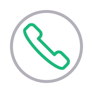 telefon vektörü renk çizgisi simgesi
