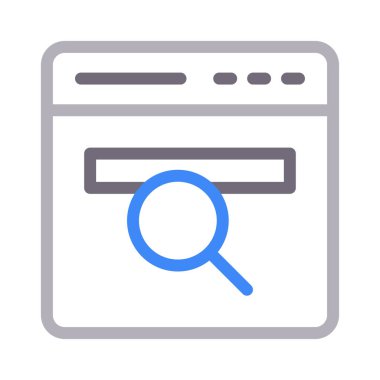 Arama vektörü renk çizgisi simgesi