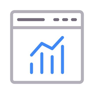 tarayıcı vektör renk çizgisi simgesi