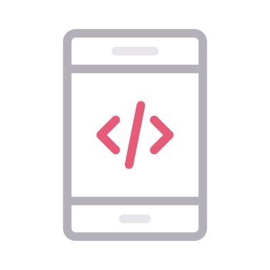 programlama vektör renk çizgisi simgesi