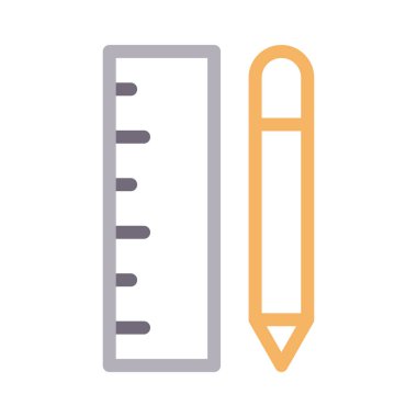 vektör renk çizgisi simgesini ölç