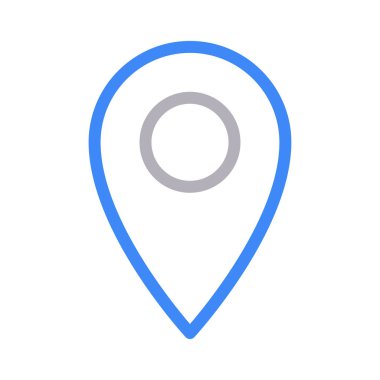 pin vektör renk çizgisi simgesi