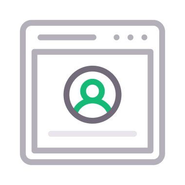 giriş vektörü renk çizgisi simgesi