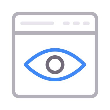 göz vektörü renk çizgisi simgesi