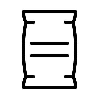 çuval vektörü ince çizgi simgesi