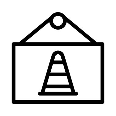 asma vektör ince çizgi simgesi