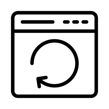 Web sayfası ince çizgi simgesi