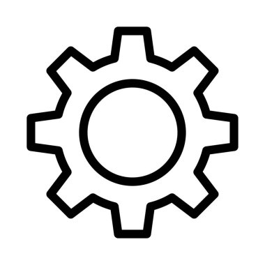 dişli vektör ince çizgi simgesi