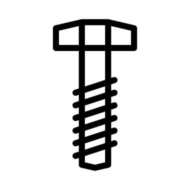 cıvata vektörü ince çizgi simgesi