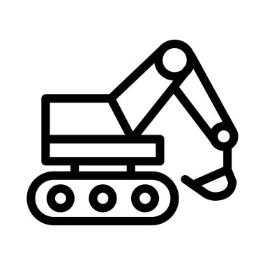 makine vektörü ince çizgi simgesi