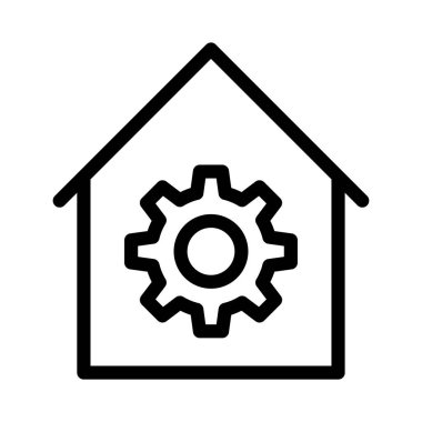 dişli vektör ince çizgi simgesi