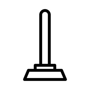 süpürge vektörü ince çizgi simgesi