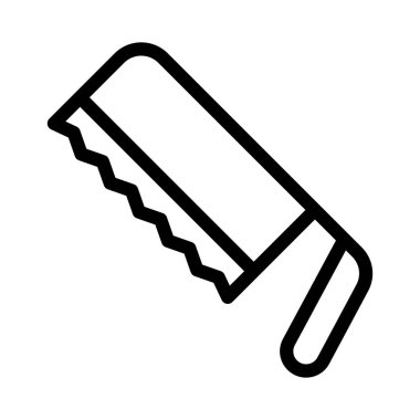 Bıçak vektörü ince çizgi simgesi