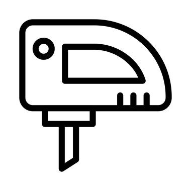 makine vektörü ince çizgi simgesi