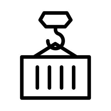 kanca vektör ince çizgi simgesi