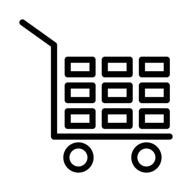 tuğlalar vektör ince çizgi simgesi