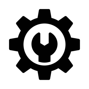 dişli vektör simgesi düz simge