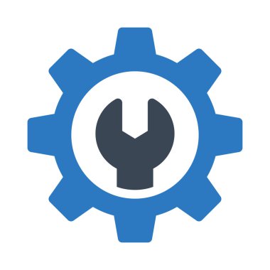 dişli vektör renk simgesi